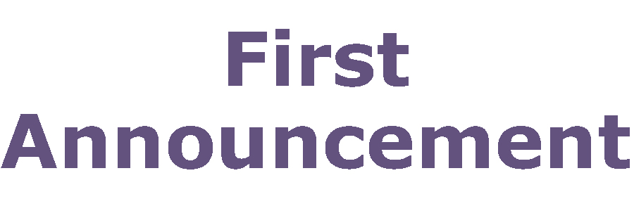 First Announcement