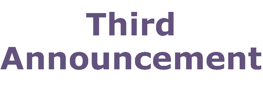 Third Announcement